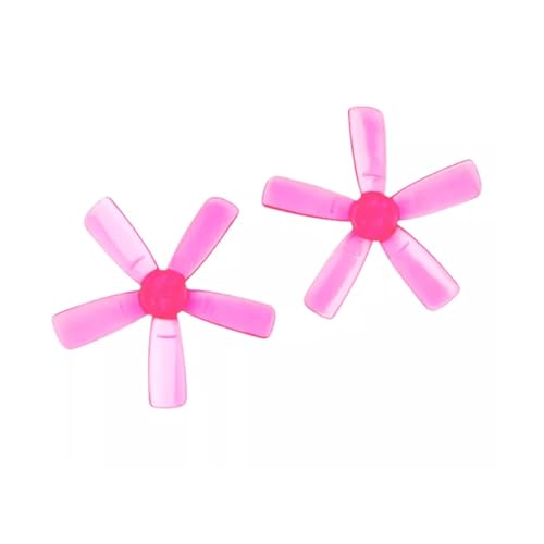 20PCS/10 Paare L-DARC 1935 5-Blatt Propeller 1,5mm Montage Loch CW CCW mit Schrauben for Mini DIY Drone QAV Racing Quadcopter(1935-5 Pink 20PCS) von ZHUOHANG