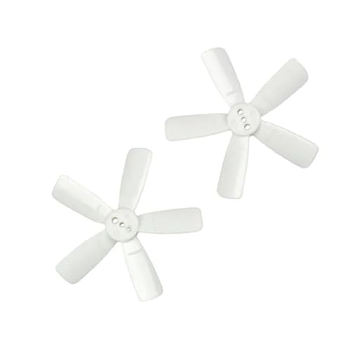 20PCS/10 Paare L-DARC 1935 5-Blatt Propeller 1,5mm Montage Loch CW CCW mit Schrauben for Mini DIY Drone QAV Racing Quadcopter(1935-5 White 20PCS) von ZHUOHANG