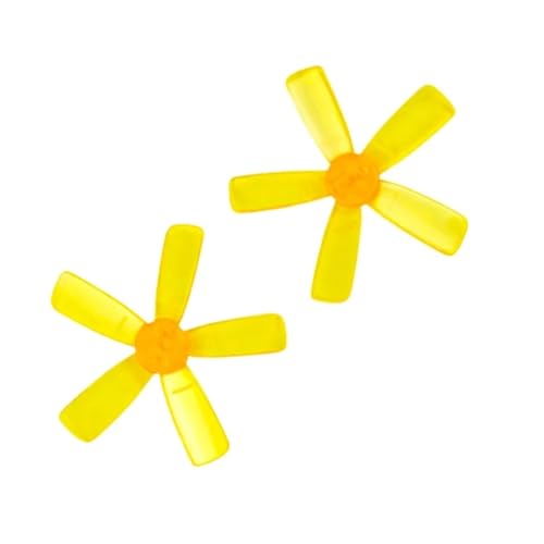 20PCS/10 Paare L-DARC 1935 5-Blatt Propeller 1,5mm Montage Loch CW CCW mit Schrauben for Mini DIY Drone QAV Racing Quadcopter(1935-5 Yellow 20PCS) von ZHUOHANG