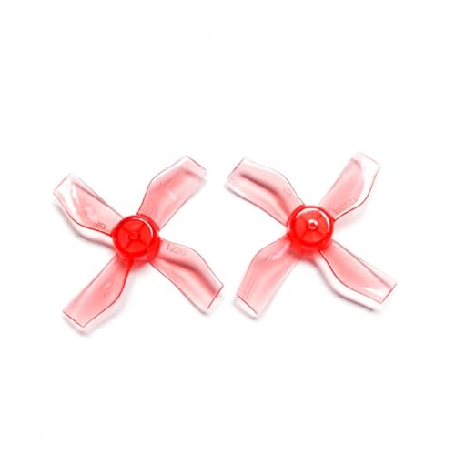 8 Paar 16 Stück 31 mm 1220 1,2 x 2 x 4 4-Blatt-PC-Propeller 1 mm Loch for RC FPV 0703 0802 Motor Freestyle T-inywhoop Micro Drohnen(8Pairs 1220-4 Red) von ZHUOHANG