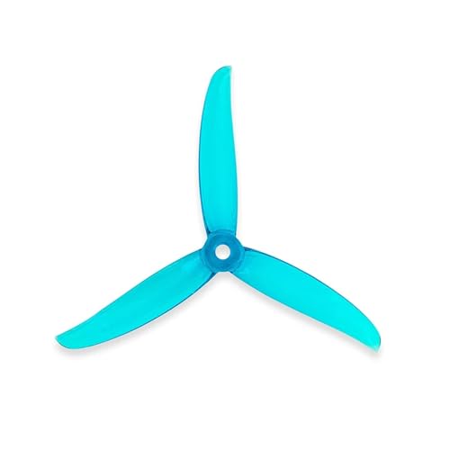 Vannystyle Vanover 5136 5,1X3,6X3 3-Blatt PC CW CCW Propeller 5mm Loch for 5 Zoll FPV Racing & Freestyle Drohnen Zubehör(2pairs 5136 Blue) von ZHUOHANG