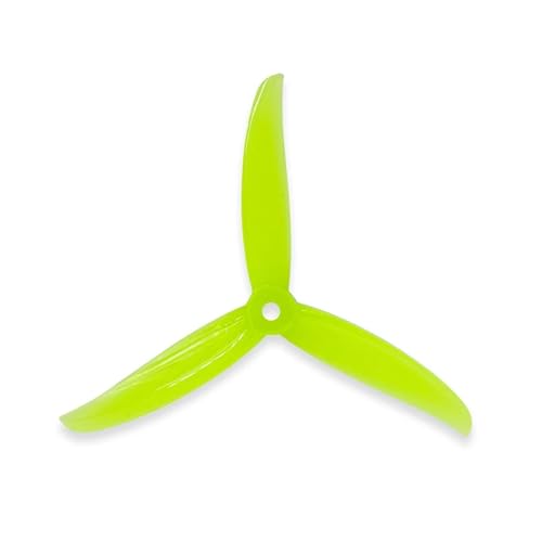 Vannystyle Vanover 5136 5,1X3,6X3 3-Blatt PC CW CCW Propeller 5mm Loch for 5 Zoll FPV Racing & Freestyle Drohnen Zubehör(2pairs 5136 Yellow) von ZHUOHANG