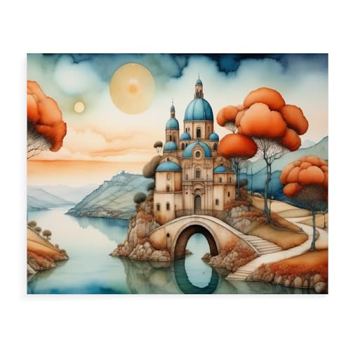 Malen Nach Zahlen Erwachsene Kinder Bild Italienische Landschaft Leuchtturm Boot Mit Rahmen 40X50CM Paint By Numbers Kits Acryl auf Leinwand Handbemaltes Ölgemälde-Set Landschaft,ML100 von ZHXXFD