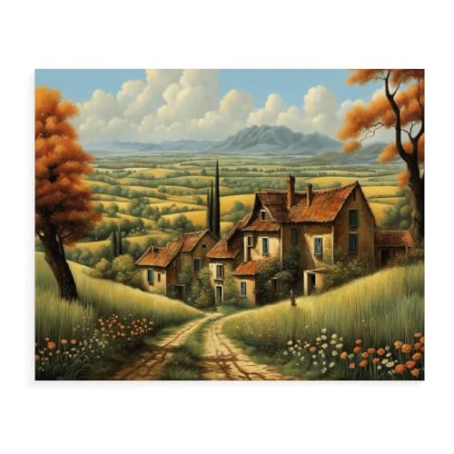 Malen Nach Zahlen Erwachsene Kinder Bild Italienische Landschaft Leuchtturm Boot Mit Rahmen 40X50CM Paint By Numbers Kits Acryl auf Leinwand Handbemaltes Ölgemälde-Set Landschaft,ML118 von ZHXXFD