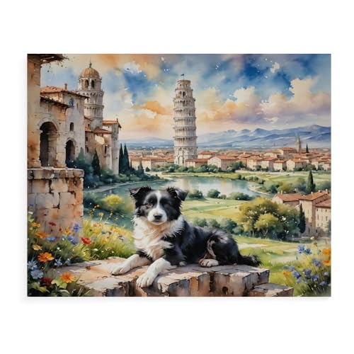 Malen Nach Zahlen Erwachsene Kinder Bild Italienische Landschaft Leuchtturm Boot Mit Rahmen 40X50CM Paint By Numbers Kits Acryl auf Leinwand Handbemaltes Ölgemälde-Set Landschaft,ML47 von ZHXXFD