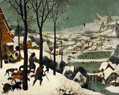 Malen Nach Zahlen Erwachsene Kinder Landschaft Berühmte Gemälde Ohne Rahmen 40X50CM The Hunters In The Snow - Pieter Bruegel The Elder,A24 von ZHXXFD