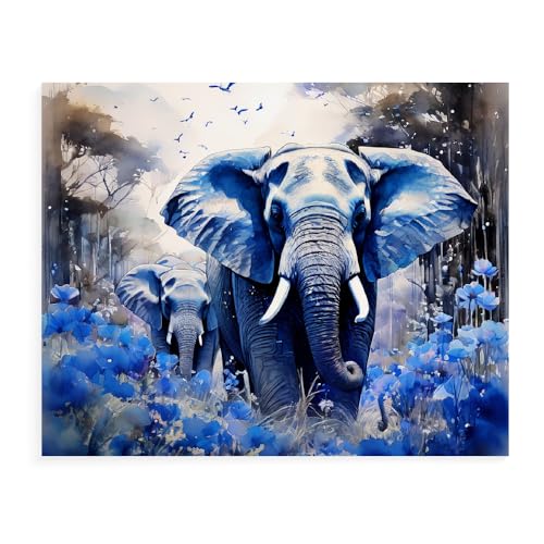 Malen Nach Zahlen Erwachsene Tiere Elefant Ohne Rahmen 40X50Cm Diy Malen Nach Zahlen Erwachsene Groß Leinwand Set,Malen Nach Zahlen Acryl Kinder,A4 von ZHXXFD