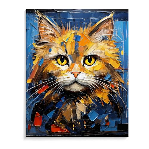 Malen Nach Zahlen Erwachsene Tiere Katzen Ohne Rahmen 40X50Cm Diy Malen Nach Zahlen Erwachsene Groß Leinwand Set,Malen Nach Zahlen Acryl Kinder,A1 von ZHXXFD