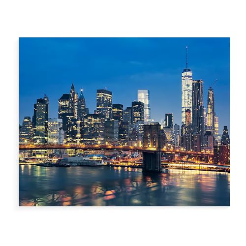 Malen Nach Zahlen Landschaft New York Ohne Rahmen 40X50Cm Diy Malen Nach Zahlen Erwachsene Groß Leinwand Set,Malen Nach Zahlen Acryl Kinder,A16 von ZHXXFD