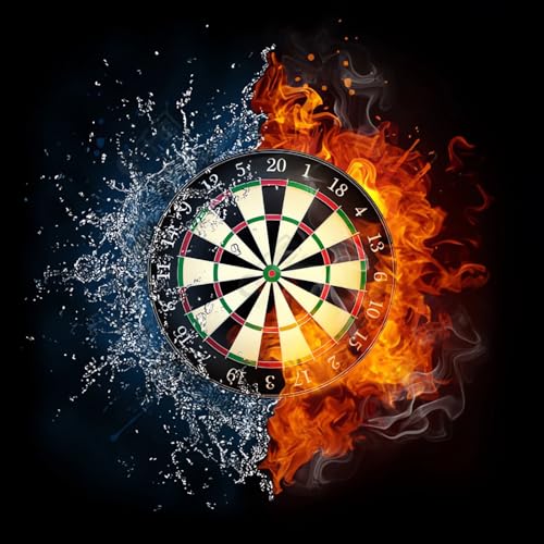 ZHXXFD Diamond Painting Erwachsene Groß Xxl Wasser und Feuer Darts Game 30x30 Diamant Painting Bilder Kinder,5D Diy Diamant Malerei Kunst Set Full Rund Steine,M020 von ZHXXFD