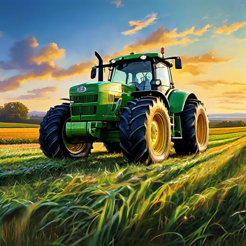 ZHXXFD Diamond Painting Erwachsene Traktor,Diamant Painting Bilder Landschaft Farm 30X30 Diy Diamond Painting Kinder Set Groß Xxl Malen Nach Zahlen,5D Diamantmalerei Steine Strasssteine,D1 von ZHXXFD