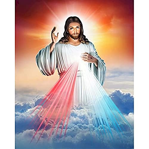 ZHXXFD Malen Nach Zahlen Set Für Erwachsene Kinder Anfänger,Malen Nach Zahlen Jesus Mit Rahmen,Diy Paint By Numbers Kits Mit Leinwand, Pinsel Und Acrylfarbe,40X50cm,A11 von ZHXXFD