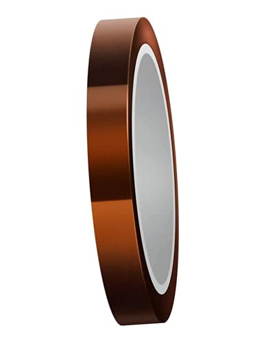 Hitzebeständiges Klebeband,Kapton Tape Hohen Temperaturen Klebeband Polyimid Elektronik Isolierband für 3D-Drucker Löten, Pulverbeschichtung, Sublimation und isolierenden Leiterplatten (10 mm x 33 m) von ZHjuju