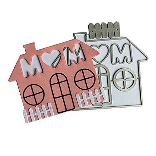 2 Stück Mom Letters House Stanzformen Handgefertigte Projekte Kunstkreationszubehör Geburtstagsgrußkarten von ZICHENXR