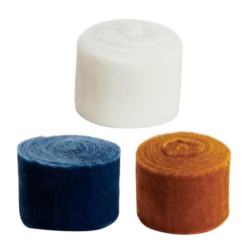 3 Rollen Geschenkbänder Velvets Ribbons Polyester Ribbons Dekoratives Band Für Blumenstrauß Hochzeitsfeier Dekoration von ZIDDAR