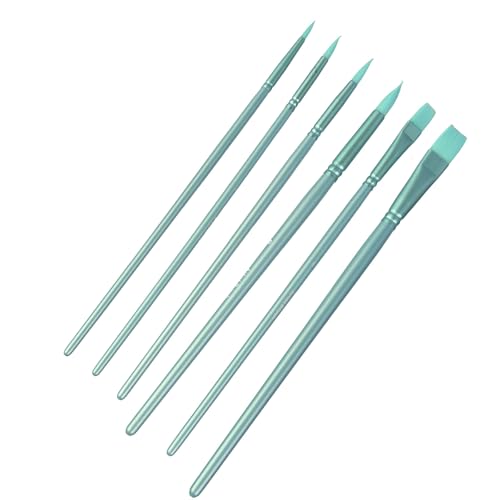 6pcs Aquarellpinsel Pinsel Nylon Pinsel Für Künstler Anfänger Acrylöl Öl Aquarell Gouache Malerei Gesichtskörperkunst von ZIDDAR