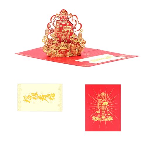 ZIDDAR 3D Paper Cut Chinese New Year Card Mit Umschlag 2025 Jahr Der Schlangengrußkarte Für Familienfreunde Spring Festival von ZIDDAR