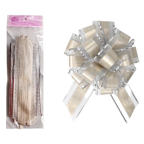 ZIDDAR Large Pull Bows Geschenkverpackung Pull Bows Geschenkbögen Mit Band Hochzeits Geschenkband Bögen Für Taschen Korbflaschen Dekore von ZIDDAR