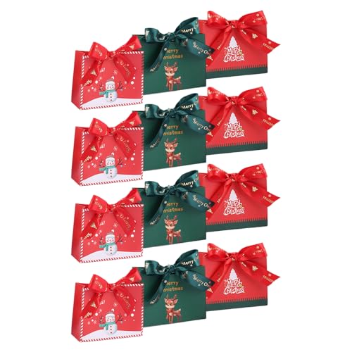 ZIDDAR Packung Mit 12 Papiertüten Zur Weihnachtsfeier Geschenktüten Aus Papier Mit Zum Verpacken Einzelhandel von ZIDDAR