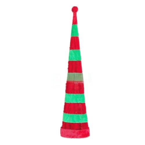 ZIDDAR Weihnachtsfest Weihnachtsmann Für Familienhäuser Dekore Streifen Plüsch Santa Hats Festival Requisiten Urlaub Feierlichkeiten Ornament von ZIDDAR