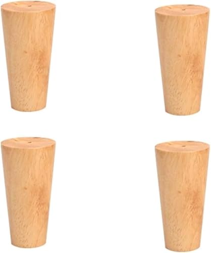 Gummi-Möbelbeine aus Holz, moderne Sofabeine, TV-Tisch-Tischbeine, Couchtisch-Esstisch-Ersatzbeine mit Schrauben, 4er-Pack, 8 cm–80 cm(10cm/3.9in) von ZIFTtyA