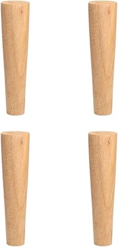 Gummi-Möbelbeine aus Holz, moderne Sofabeine, TV-Tisch-Tischbeine, Couchtisch-Esstisch-Ersatzbeine mit Schrauben, 4er-Pack, 8 cm–80 cm(30cm/11.8in) von ZIFTtyA