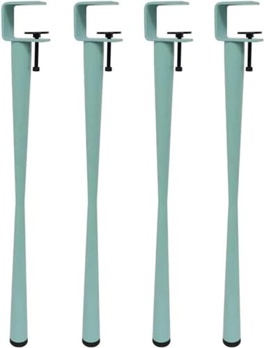 ZIFTtyA 4X F-Klemm-Tischbeine, Metallmöbelbeine, DIY-Esstischbeine, Stützbeine, kein Stanzdesign, mit Bodenschutz (71 cm (27,9 Zoll), grün)(Sky Blue,71cm(27.9in)) von ZIFTtyA