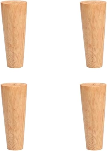 ZIFTtyA Gummi-Möbelbeine aus Holz, Moderne Sofabeine, TV-Tisch-Tischbeine, Couchtisch-Esstisch-Ersatzbeine mit Schrauben, 4er-Pack, 8 cm–80 cm(18cm/7.1in) von ZIFTtyA