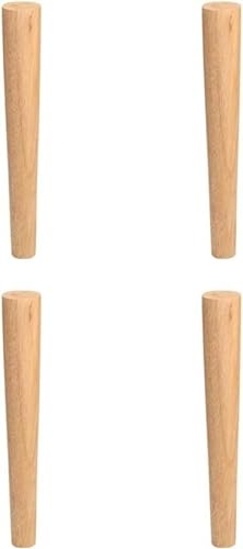 ZIFTtyA Gummi-Möbelbeine aus Holz, Moderne Sofabeine, TV-Tisch-Tischbeine, Couchtisch-Esstisch-Ersatzbeine mit Schrauben, 4er-Pack, 8 cm–80 cm(60cm/23.6in) von ZIFTtyA