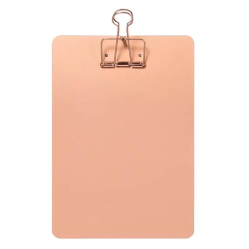 Klemmbrett 2 Stück Metall-Zwischenablage, Schreibblock, Dateiordner, Dokumentenhalter, Schule, Büro, Schreibwaren(Rose gold) von ZIHDKE