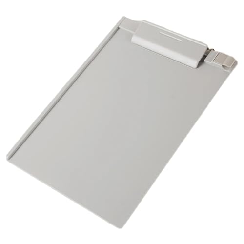 Klemmbrett 4 Stück Kunststoff A5 Zwischenablage Profil Clip Hartfaserplatte Papierhalter Schreibordner for Schule, Klassenzimmer, Büro(Grey) von ZIHDKE