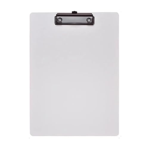 Klemmbrett 4 stücke A4 Datei Ordner Zwischenablage Schreiben Pad Memo Clip Bord Clips Test Papier Lagerung Organizer Schule Liefert Büro Stationäre(White) von ZIHDKE