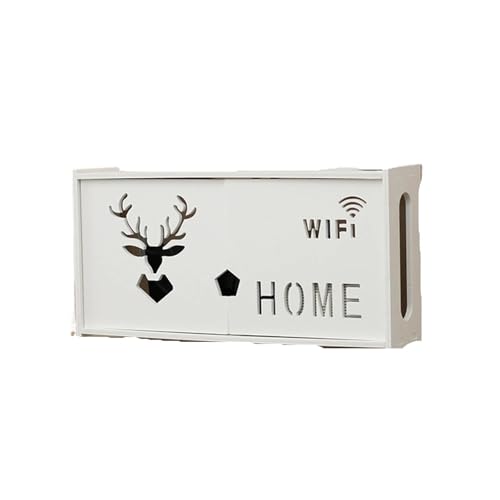 ZIHDKE Router Aufbewahrungsbox Große Wireless WiFi Router Lagerung Box PVC Panel Regal Wand Hängen Stecker Bord Halterung Kabel Lagerung Organizer Wohnkultur von ZIHDKE