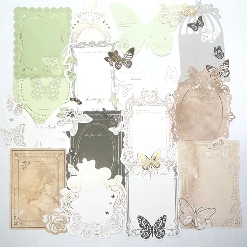 30 Stück Vintage Thick Cutout Scrapbook Papier Collage Supplies Schmetterling Schreibpapier Ausschnitte Bulk für Handwerk Scrapbooking Kartenherstellung Pinnwand von ZIKERVDO