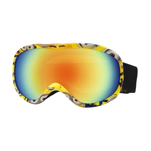 ZILUXI Damen und Herren Snowboardbrille, Anti Fog UV Schutzbrille Motorradbrillen, Helmkompatible Ski Goggles zum Skifahren, Brille(Multicolor 3) von ZILUXI