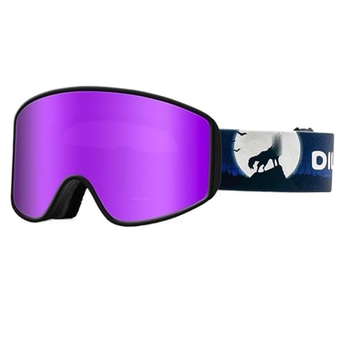 ZILUXI Damen und Herren Snowboardbrille, Schneebrille UV-Schutz Skibrille, Skibrille für Skifahren Motorrad Fahrrad Skaten, Brille(Multicolor 11) von ZILUXI