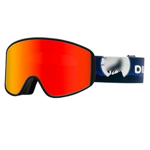 ZILUXI Damen und Herren Snowboardbrille, Schneebrille UV-Schutz Skibrille, Skibrille für Skifahren Motorrad Fahrrad Skaten, Brille(Multicolor 2) von ZILUXI