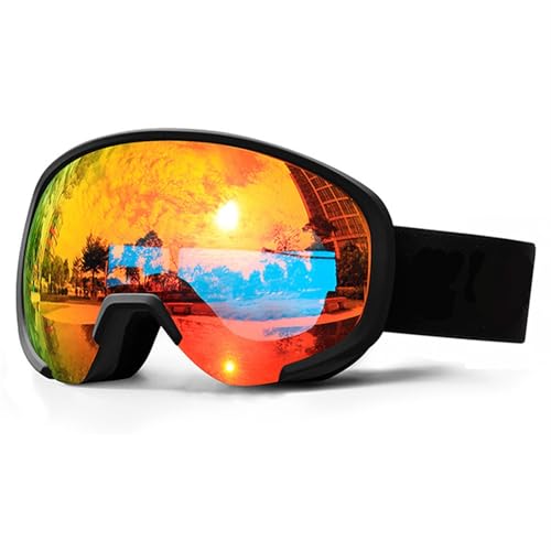 ZILUXI Ski Brille Damen, UV-Schutz Snowboard Brille Anti-Beschlag, Skibrille für Skifahren Motorrad Fahrrad Skaten, Brille(Multicolor 3) von ZILUXI