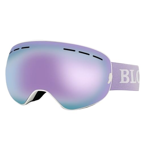 ZILUXI Ski Snowboard Brille, Schneebrille UV-Schutz Skibrille, Helmkompatible Ski Goggles zum Skifahren, Brille(Multicolor 8) von ZILUXI