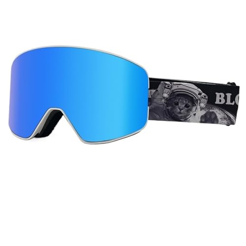 ZILUXI Ski Snowboard Brille, Schneebrille UV-Schutz Skibrille, Helmkompatible Ski Goggles zum Skifahren, Brille(Multicolor 9) von ZILUXI