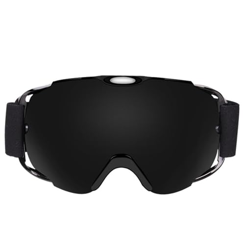 ZILUXI Skibrille Herren Damen, Schneebrille UV-Schutz Skibrille, Helmkompatible Ski Goggles zum Skifahren, Brille(Black) von ZILUXI