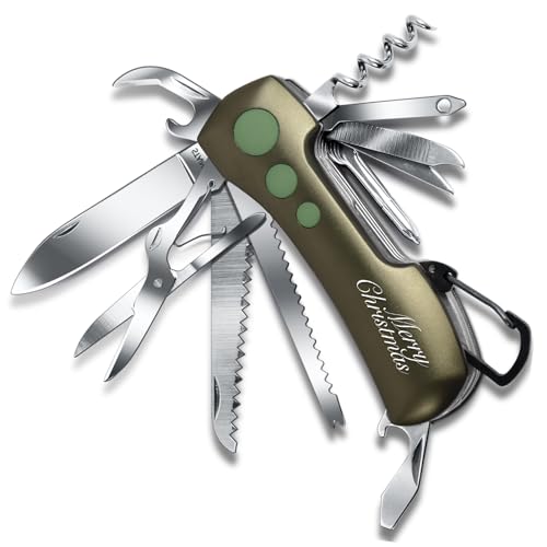 ZIMAIC Weihnachten Geschenkartikel Taschenmesser，Multitool Messer Schweizer Taschenmesser-Multifunktionswerkzeug mit 15 Funktionen Taschenwerkzeug von ZIMAIC