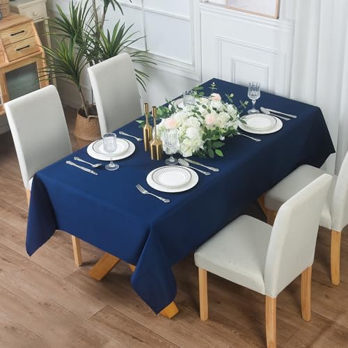 ZIMEL HOMES Extra große rechteckige Stofftischdecke, 150 x 300 cm und 140 x 200 cm, 4 Farben (Blau, 140 x 200 cm) von ZIMEL HOMES