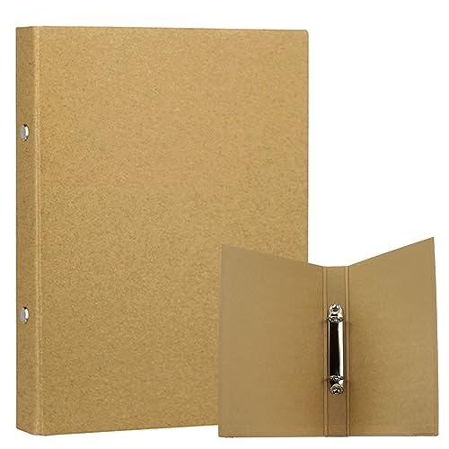 ZIOYA 2 Stück Ringbuchordner A4 Ringbuch Ordner A4 Nachfüllbar Kraftpapier Ringordner mit 2 Ring Fotoordner A4 für Schule Büro Writing Notizbuch Tagebuch Austauschbares Papier (31.4 x 24 cm) von ZIOYA