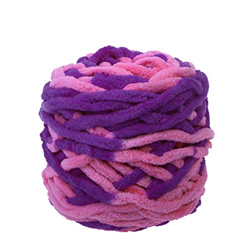 ZIRAN 100G, 1Ball Handstrickgarn aus weicher Baumwolle Chunky Woven Bulky Crochet Worested Garn Lila von ZIRAN