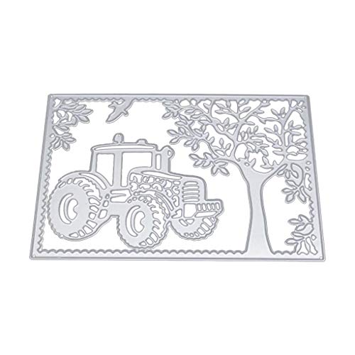 ZIRAN Harvest Festival Traktor Big Tree Kohlenstoffstahl Schneidwerkzeuge DIY Scrapbooking Schneidwerkzeug von ZIRAN