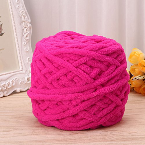 qiuxiaoaa 100G, 1Ball Handstrickgarn aus weicher Baumwolle Chunky Woven Bulky Crochet Worested Garn Rose Red von ZIRAN