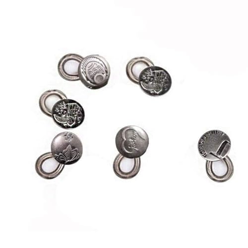 20 mm abnehmbare Retro-Metallknöpfe, einziehbarer Verschlussnadel für Jeans, Denim-Verlängerungsknopf, Hosen ohne Nägel, T8I1-Knopf mit von ZIRYXQ