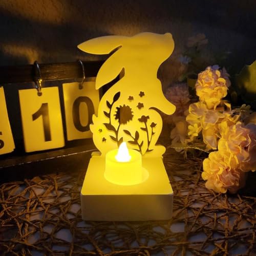 ZIRYXQ DIY Silikonform für Ostern Oster-Silikonform Hase Kerzen Blumenrelief Gips Kunstharz Basteln Aromatherapie Osterkerzenhalter Gießformen Silikon von ZIRYXQ