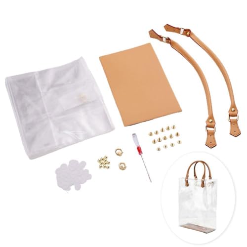 ZIRYXQ Durchsichtige PVC DIY Tragetasche Handtasche Making Kit, handgefertigte Geschenktüten Handwerk Zubehör Werkzeugset Geburtstag Urlaub DIY PVC Tasche von ZIRYXQ